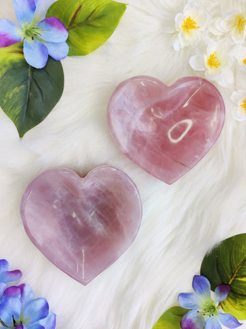 Large Rose Quartz Heart Bowl