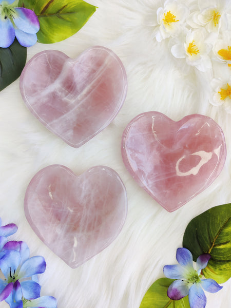 Medium Rose Quartz Heart Bowl