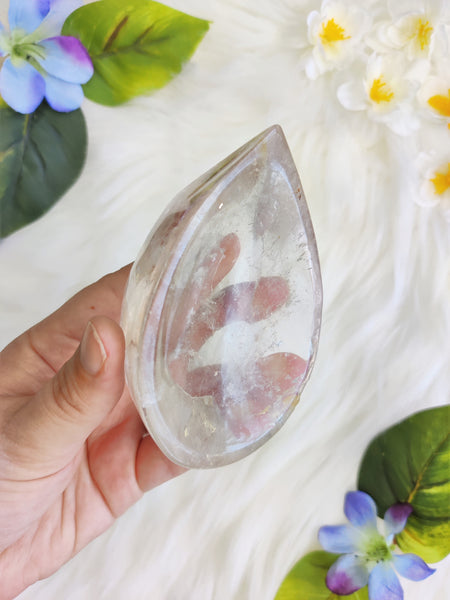 Clear Quartz Water Drop Bowl