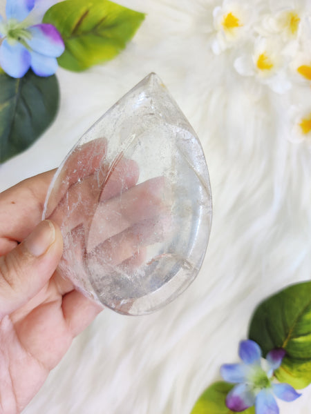 Clear Quartz Water Drop Bowl