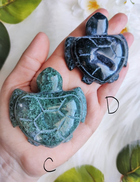 Moss Agate Turtles