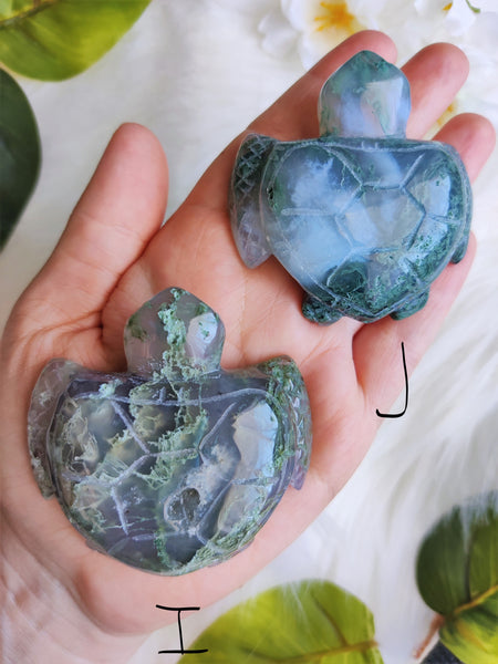 Moss Agate Turtles