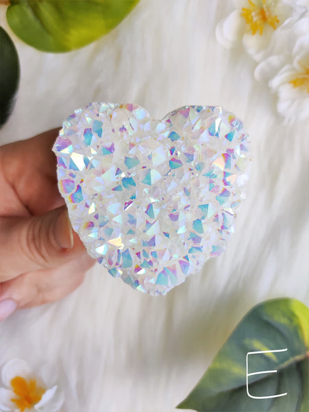 Angel Aura Quartz Cluster Heart