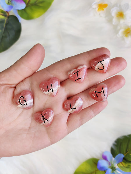 Rhodochrosite Hearts