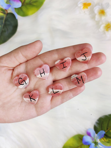 Rhodochrosite Hearts