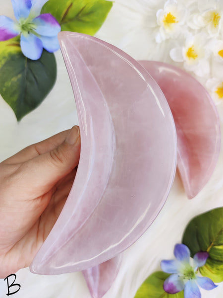 Large Rose Quartz Moon Bowl