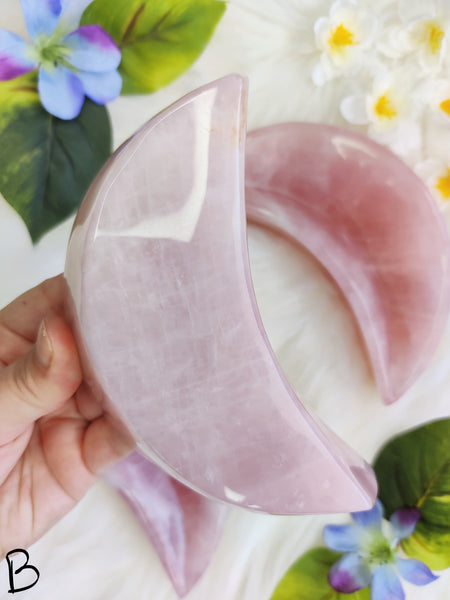 Large Rose Quartz Moon Bowl