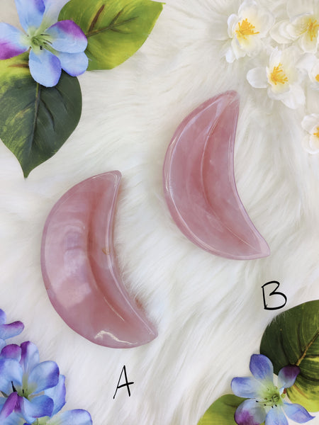 Medium Rose Quartz Moon Bowl