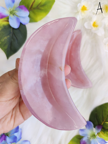 Medium Rose Quartz Moon Bowl