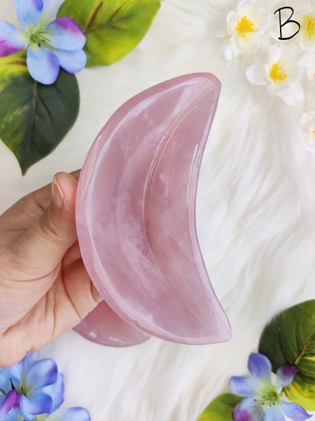 Medium Rose Quartz Moon Bowl