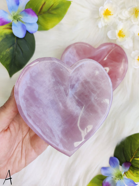 Large Rose Quartz Heart Bowl