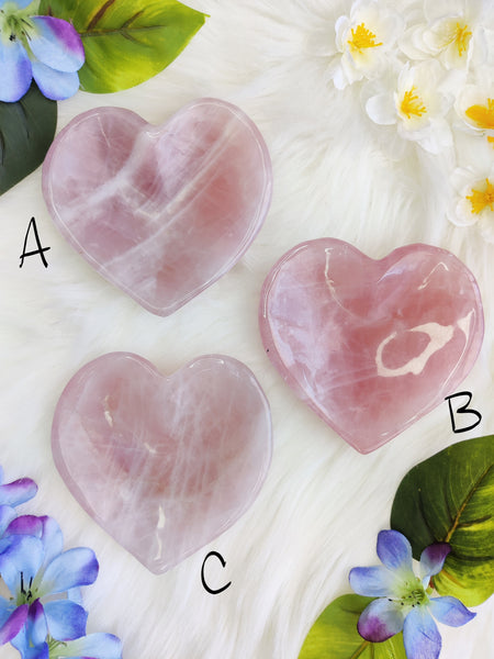 Medium Rose Quartz Heart Bowl