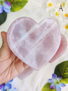 Medium Rose Quartz Heart Bowl