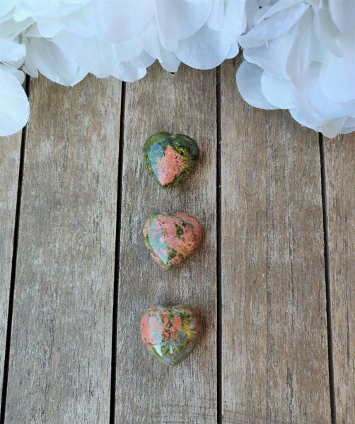 Unakite Puffy Heart