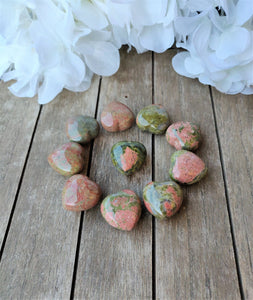 Unakite Puffy Heart