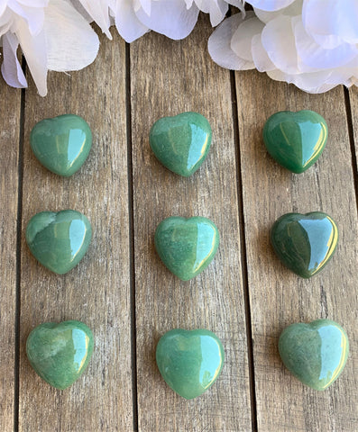 Green Aventurine Puffy Heart