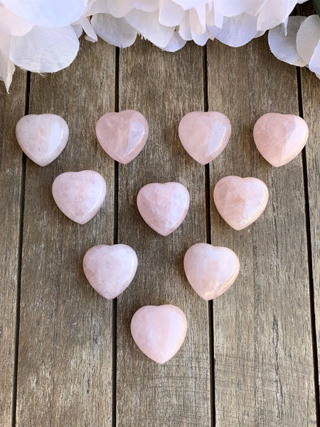 Rose Quartz Puffy Heart