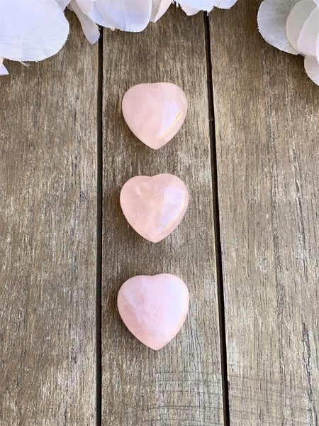 Rose Quartz Puffy Heart