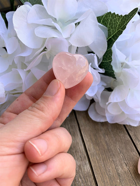 Rose Quartz Puffy Heart