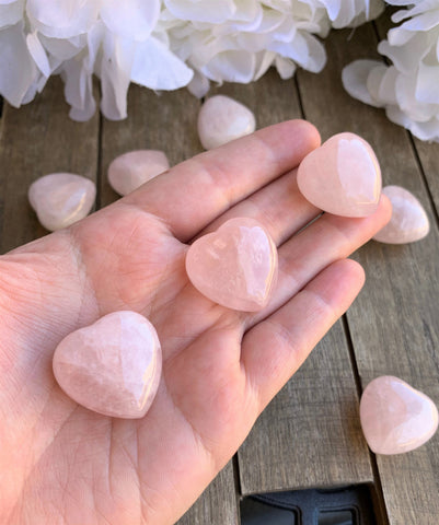 Rose Quartz Puffy Heart