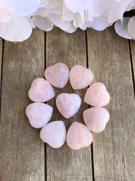 Rose Quartz Puffy Heart