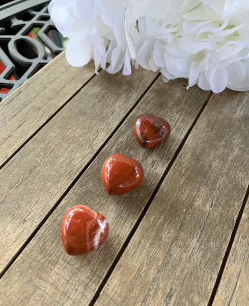 Red Jasper Puffy Heart