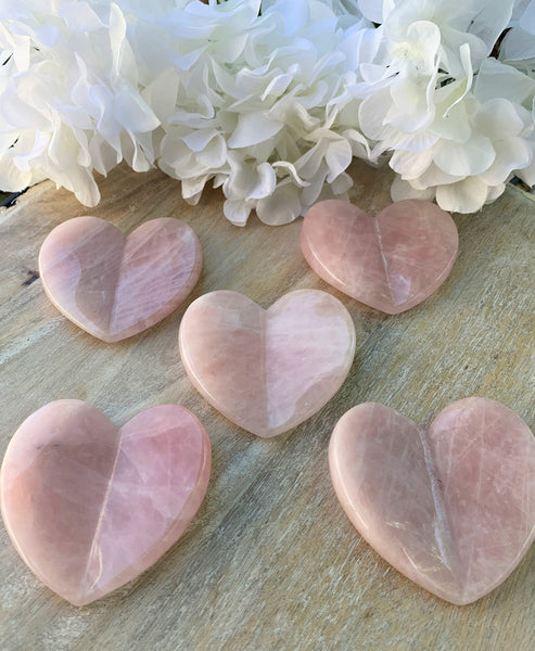 Rose Quartz Heart Shaped Gua Sha Tool