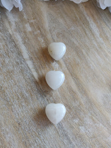 Snow Quartz Puffy Heart