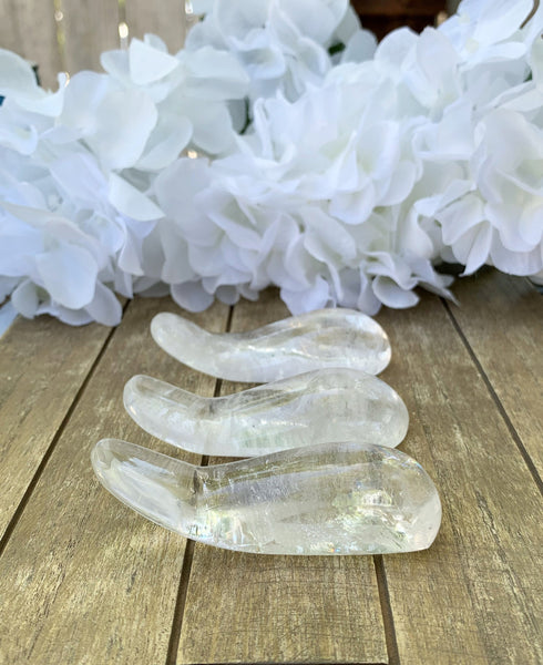 Clear Quartz Curved Massage Wand