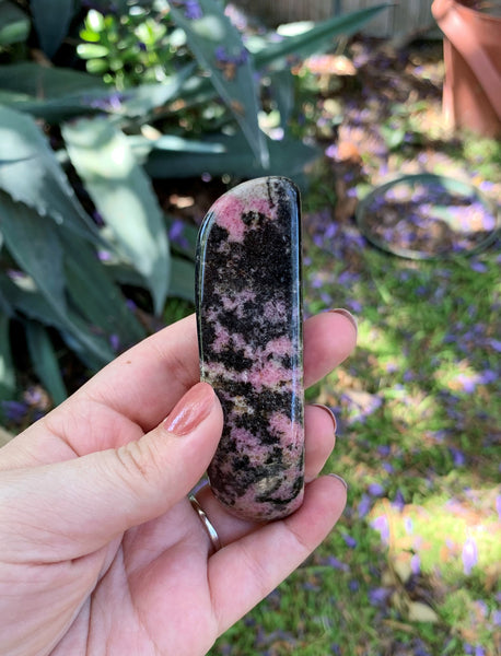 Rhodonite Curved Massage Wand