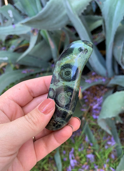 Kambaba (Crocodile) Jasper Curved Massage Wand