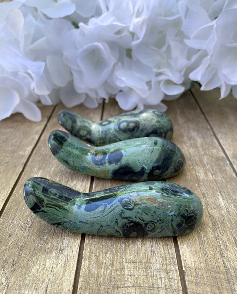 Kambaba (Crocodile) Jasper Curved Massage Wand