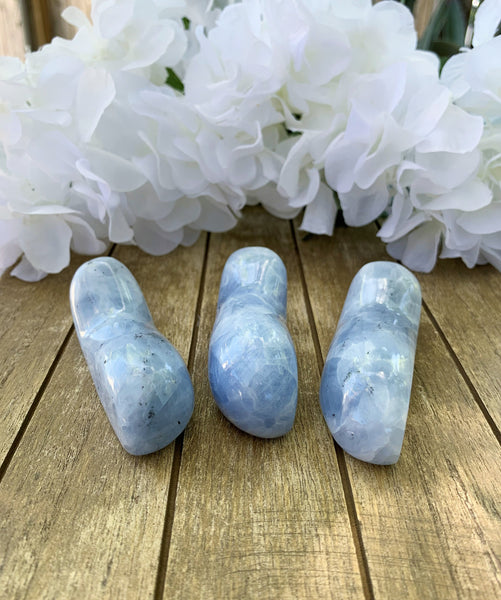 Blue Calcite Curved Massage Wand