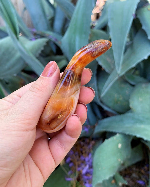 Carnelian Curved Massage Wand