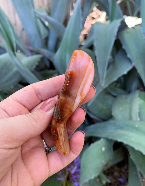 Carnelian Curved Massage Wand