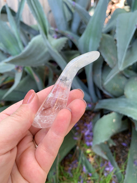 Clear Quartz Curved Massage Wand