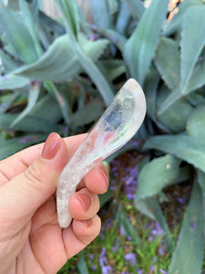 Clear Quartz Curved Massage Wand