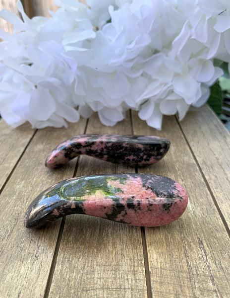 Rhodonite Curved Massage Wand