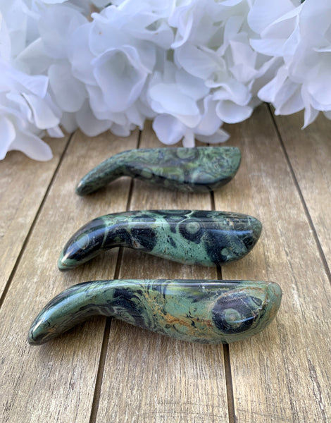 Kambaba (Crocodile) Jasper Curved Massage Wand