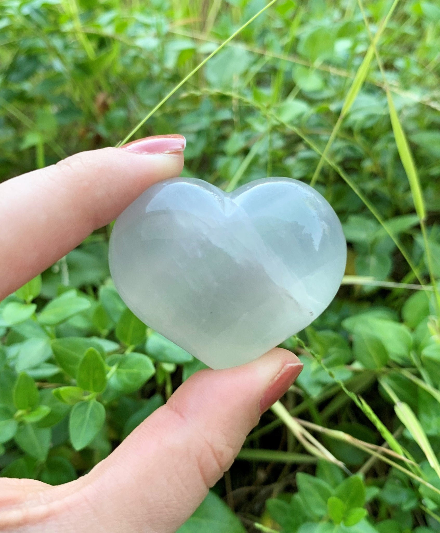 Light Green Fluorite Heart #4