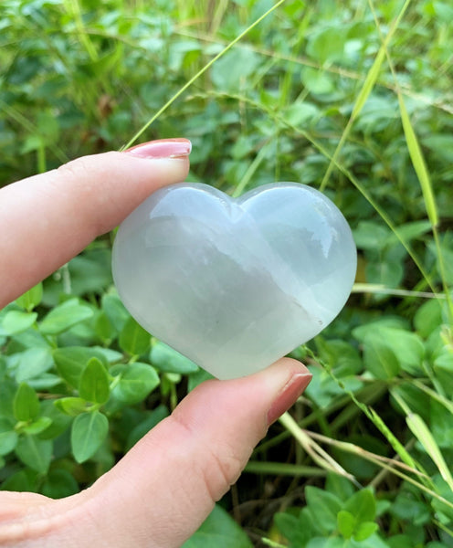 Light Green Fluorite Heart #4