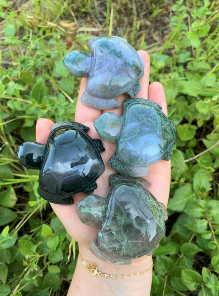 Moss Agate Turtles