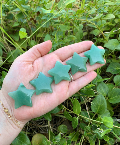 Green Aventurine Puffy Star