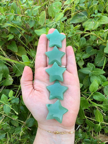 Green Aventurine Puffy Star