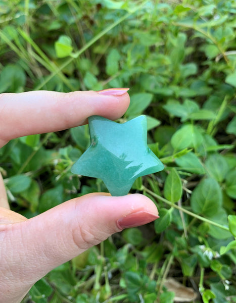 Green Aventurine Puffy Star