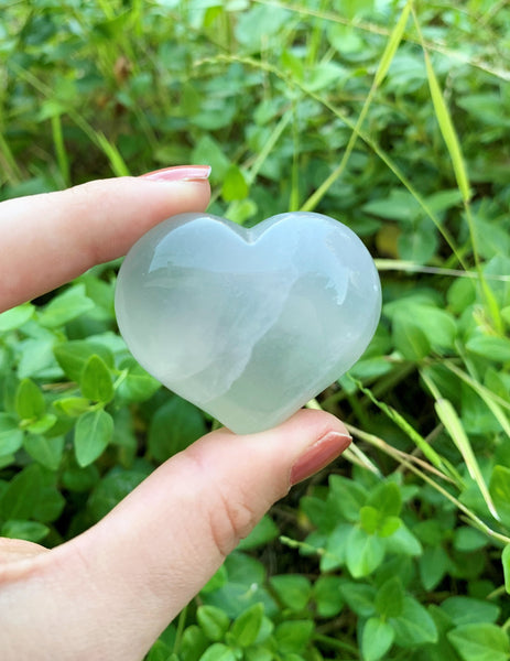 Light Green Fluorite Heart #4