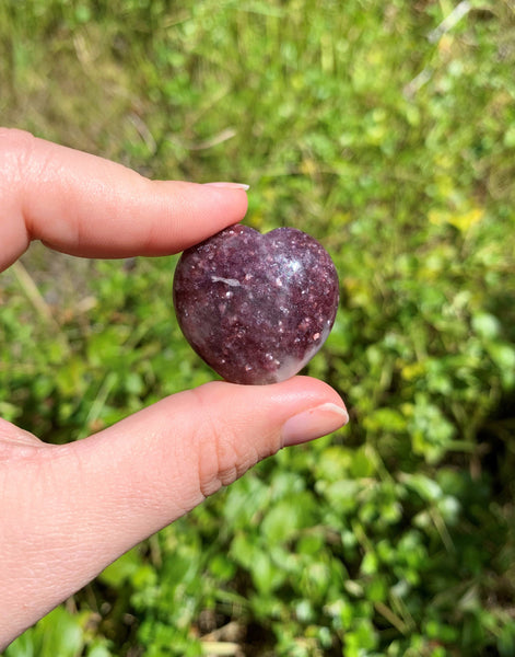 Lepidolite Puffy Heart