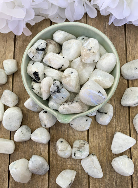 Rainbow Moonstone Tumbled Stones