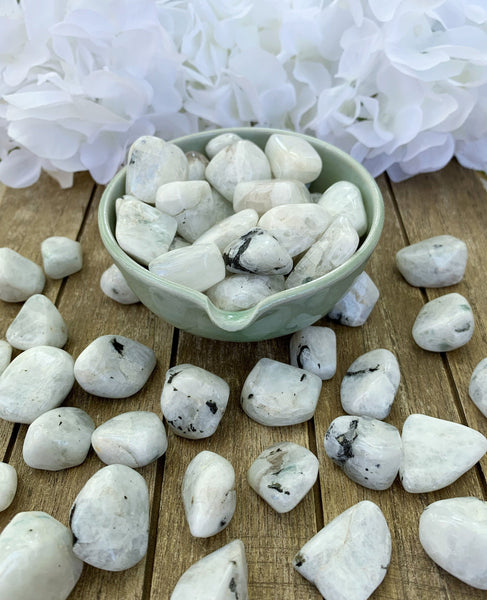 Rainbow Moonstone Tumbled Stones