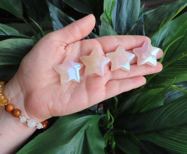 Aura Rose Quartz Puffy Star